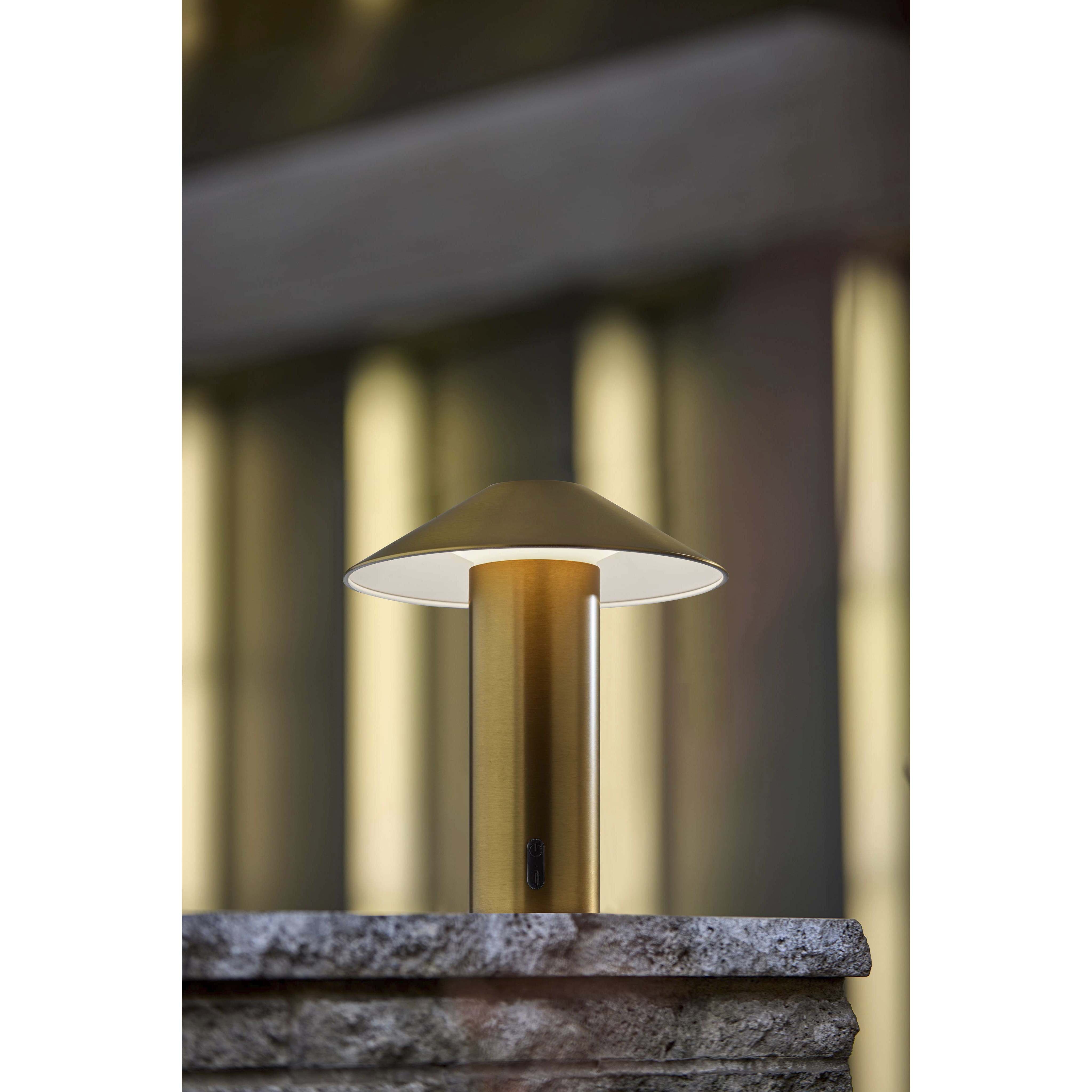 Pina 10.5 inch 4.00 watt Antique Brass Cordless Table Lamp Portable Light, ADS360