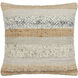 Boundary 22 X 22 inch Beige/Tan/Medium Gray/Dark Blue Accent Pillow