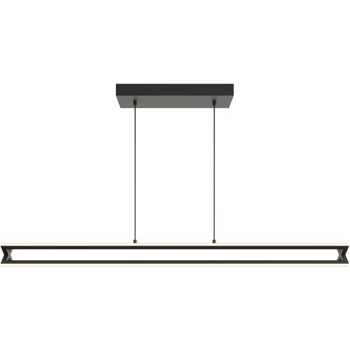 Cass LED 48 inch Black Linear Pendant Ceiling Light