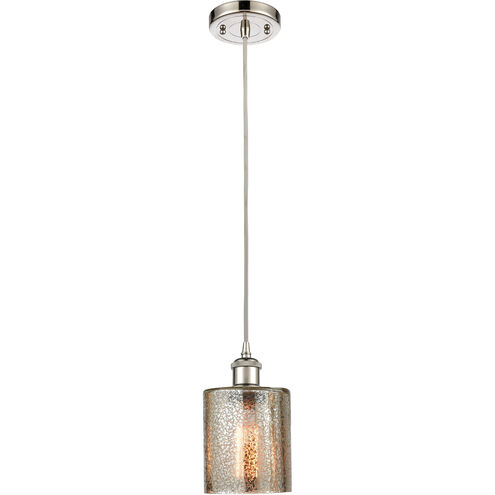 Ballston Cobbleskill 1 Light 5 inch Polished Nickel Mini Pendant Ceiling Light in Mercury Glass, Ballston