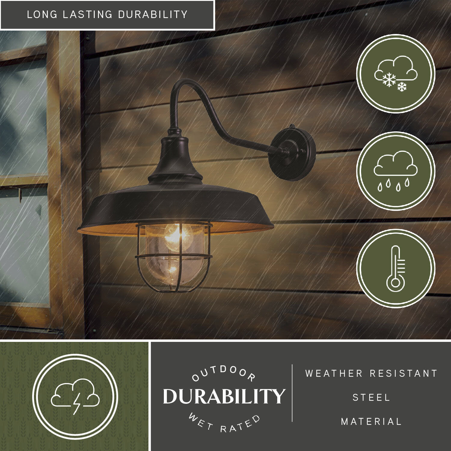 Dorado LED 16.75 inch Dark Bronze and Light Gold Outdoor Wall