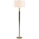 Stowe 66.25 inch 150.00 watt Satin Black and Brass Floor Lamp Portable Light