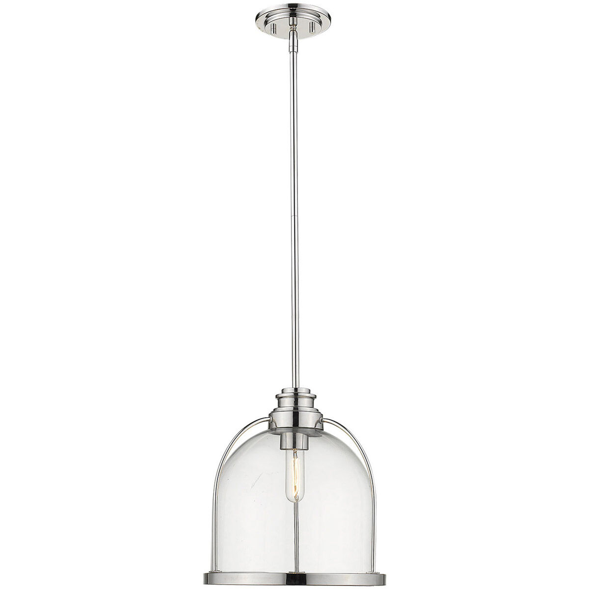 Stanton 1 Light 12 inch Polished Nickel Pendant Ceiling Light