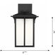 Tomek 1 Light 14 inch Black Outdoor Wall Lantern, Medium