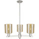 Arcadia Cobbleskill 3 Light 26.75 inch Satin Nickel Chandelier Ceiling Light in Mercury