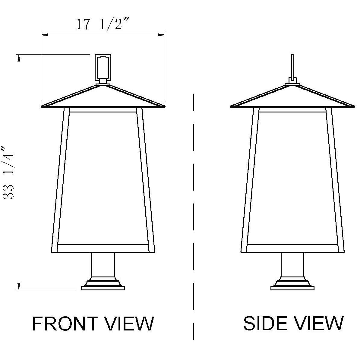 Rainer 6 Light 33.5 inch Black Outdoor Pier Mounted Fixture in G9