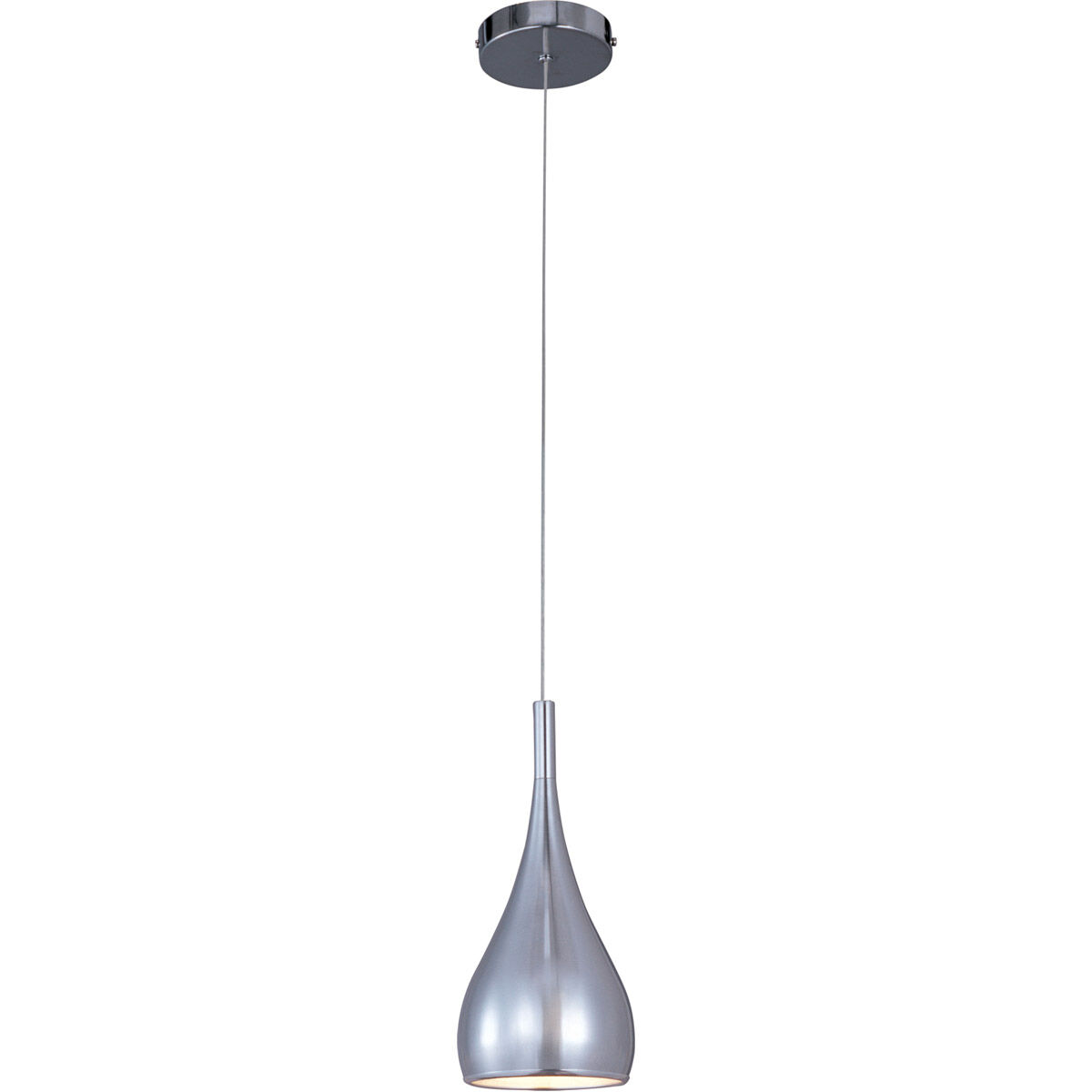 Brushed nickel teardrop pendant light hot sale