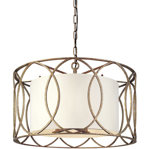 Sausalito 5 Light 25 inch Silver Gold Chandelier Ceiling Light