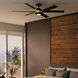 Melia 65 inch Alturas Gold with Matte Black Blades Outdoor Ceiling Fan