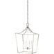 C&M by Chapman & Myers Southold 4 Light 18 inch Polished Nickel Hanging Lantern Ceiling Light