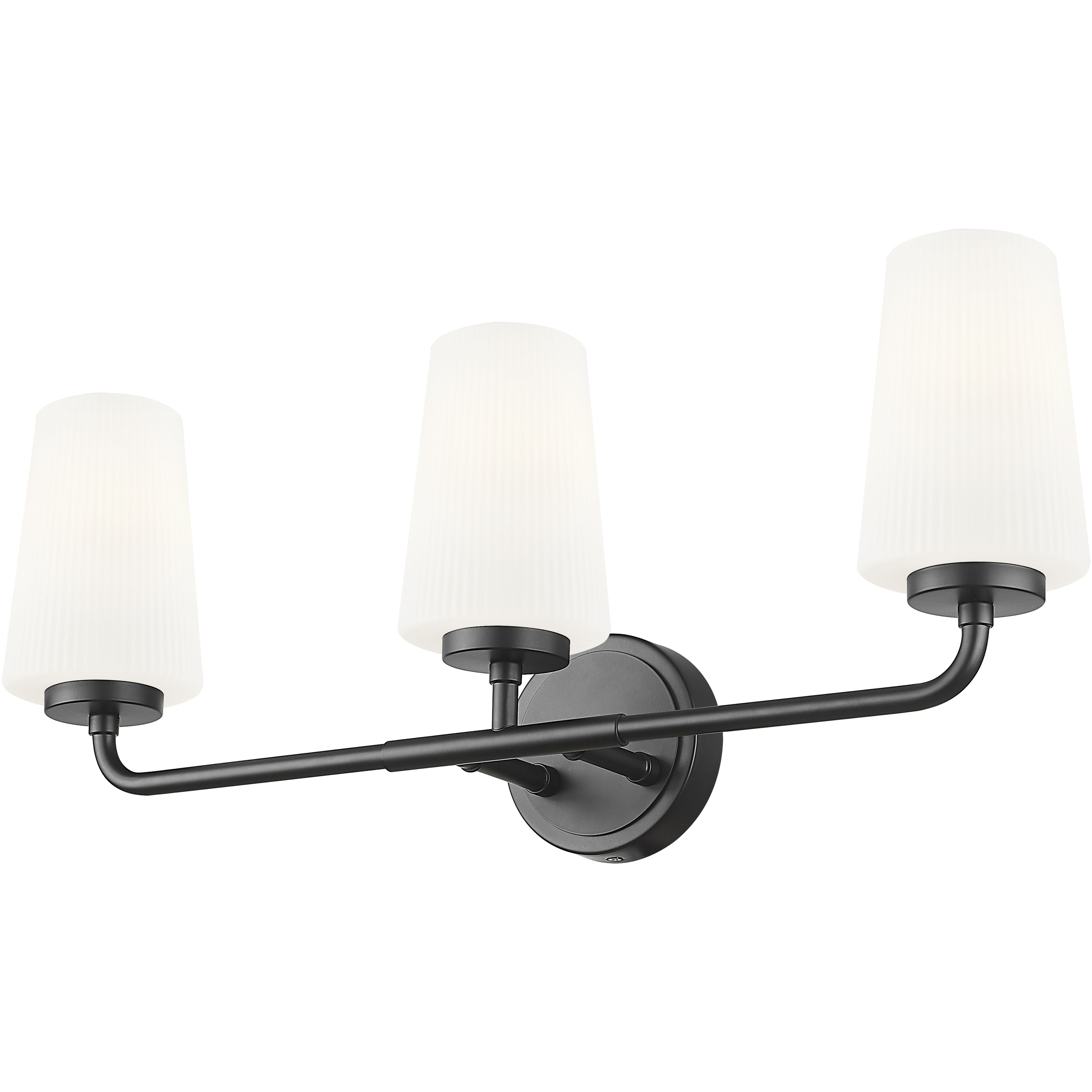 Montford 3 Light 24 inch Matte Black Bath Vanity Light Wall Light