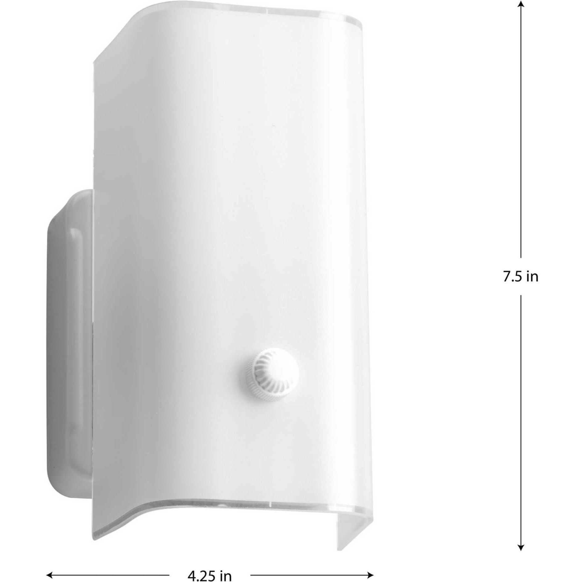 White Glass 1 Light 4.25 inch White Bath Vanity Wall Light