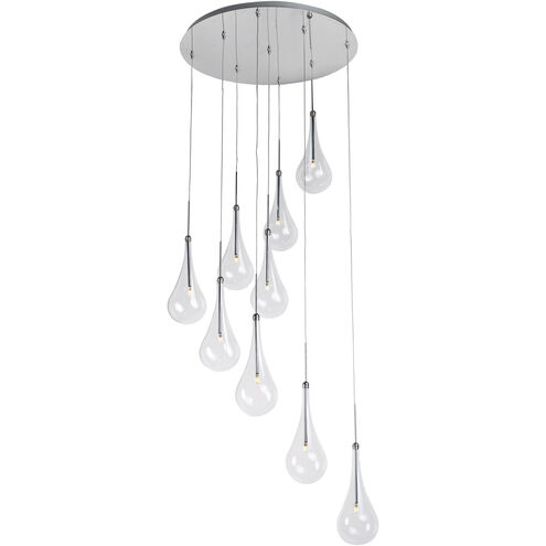 Larmes LED LED 22.75 inch Polished Chrome Single Pendant Ceiling Light