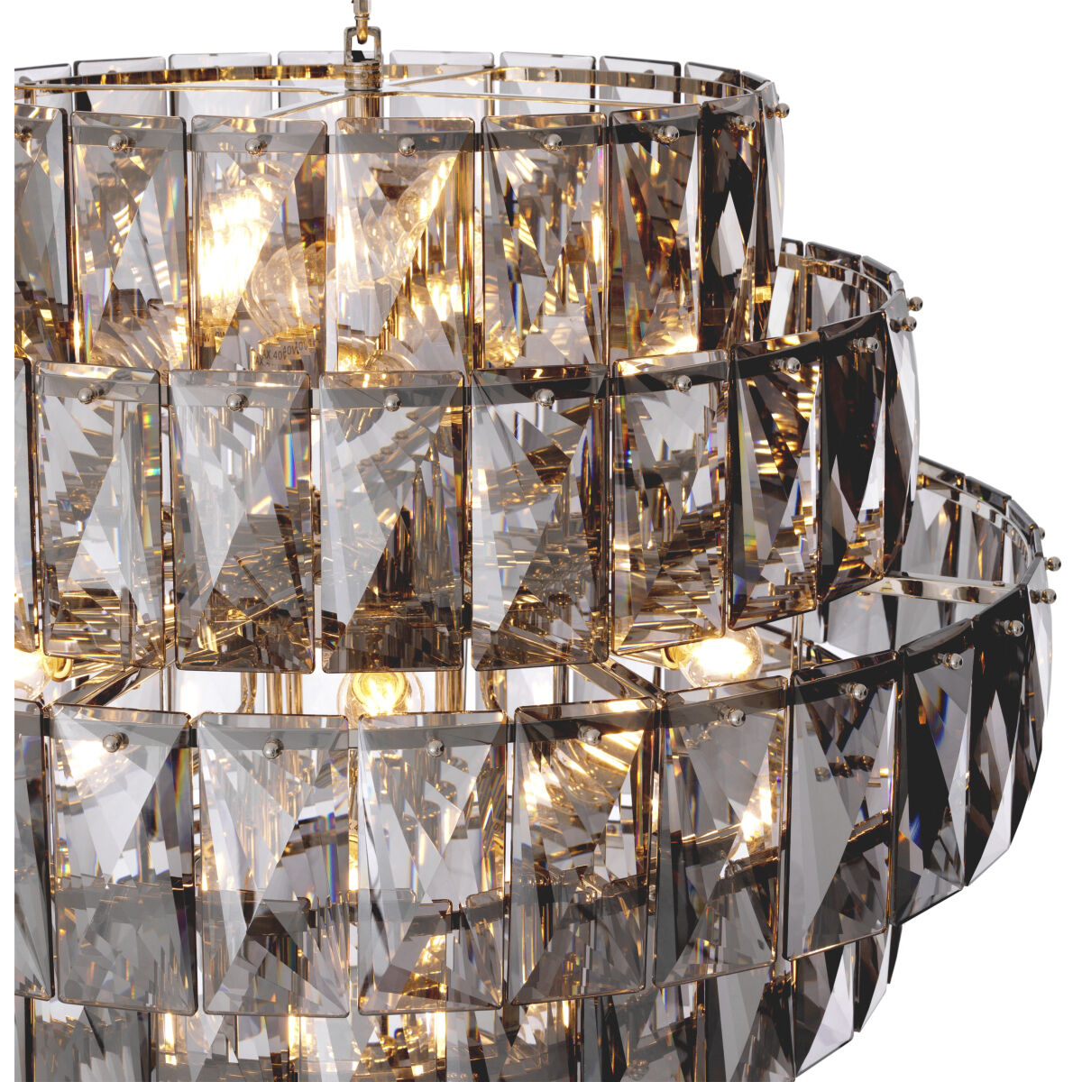 Amazone 26 Light 31.5 inch Nickel Chandelier Ceiling Light in Smoke Crystal Glass, Large