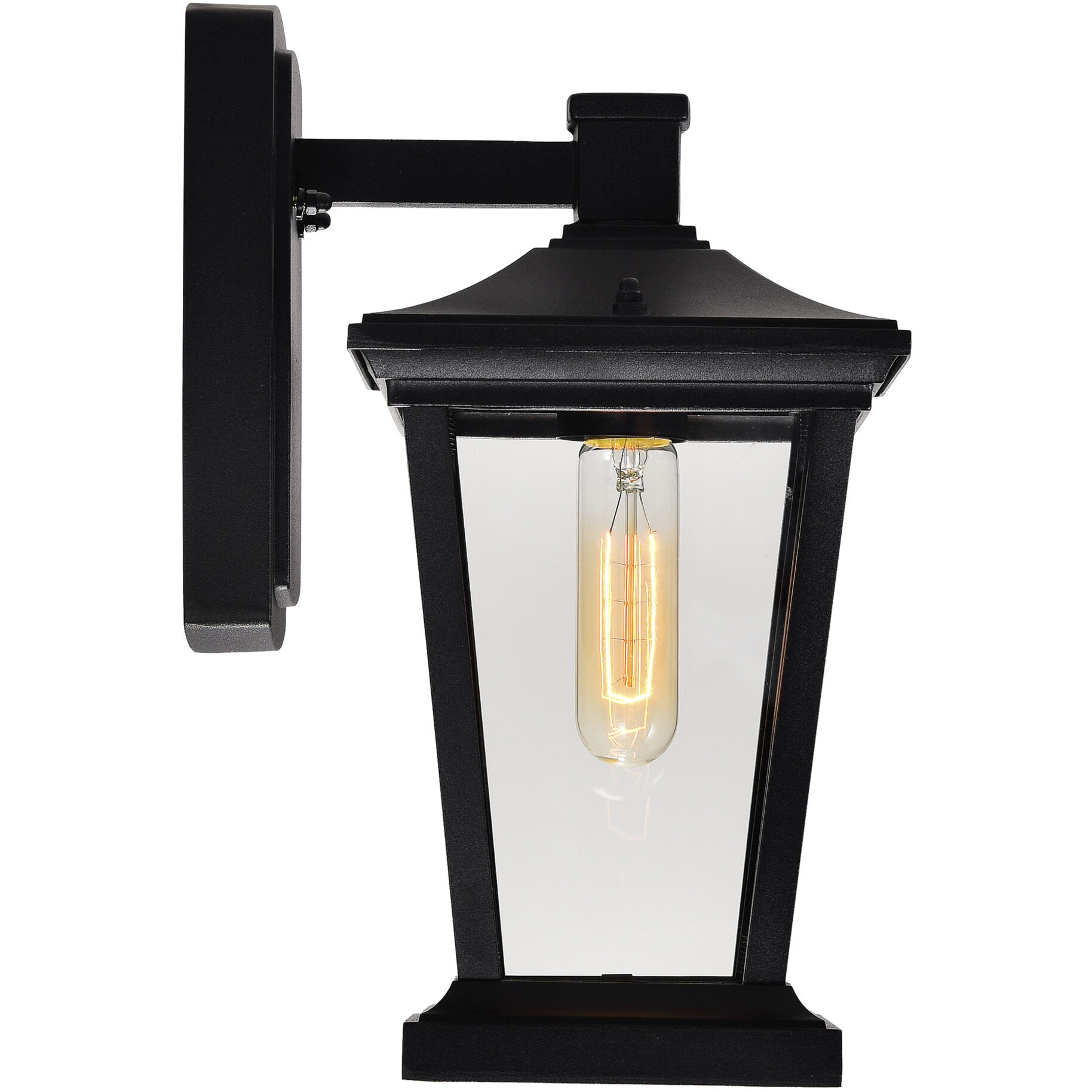 Leawood 1 Light 12.4 inch Black Outdoor Wall Light