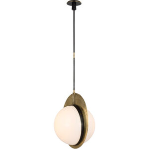 Thomas O'Brien Quando LED 19.75 inch Bronze and Hand-Rubbed Antique Brass Globe Pendant Ceiling Light, Large