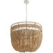 Nina 6 Light 28 inch Natural and White Chandelier Ceiling Light