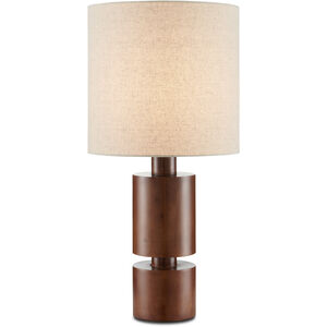 Vero 25 inch 100.00 watt Natural Wood Table Lamp Portable Light