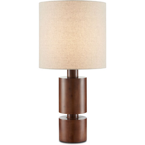 Vero 24.5 inch 100 watt Natural Wood Table Lamp Portable Light