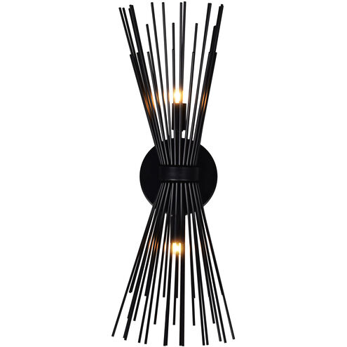 Savannah 2 Light 8 inch Black Wall Light