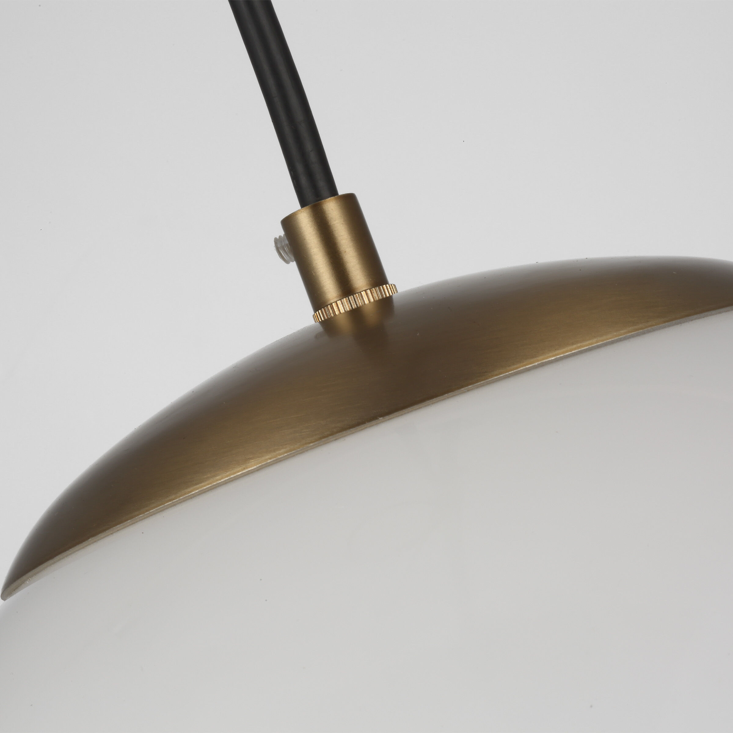Leo - Hanging Globe Pendant Ceiling Light in Satin Brass