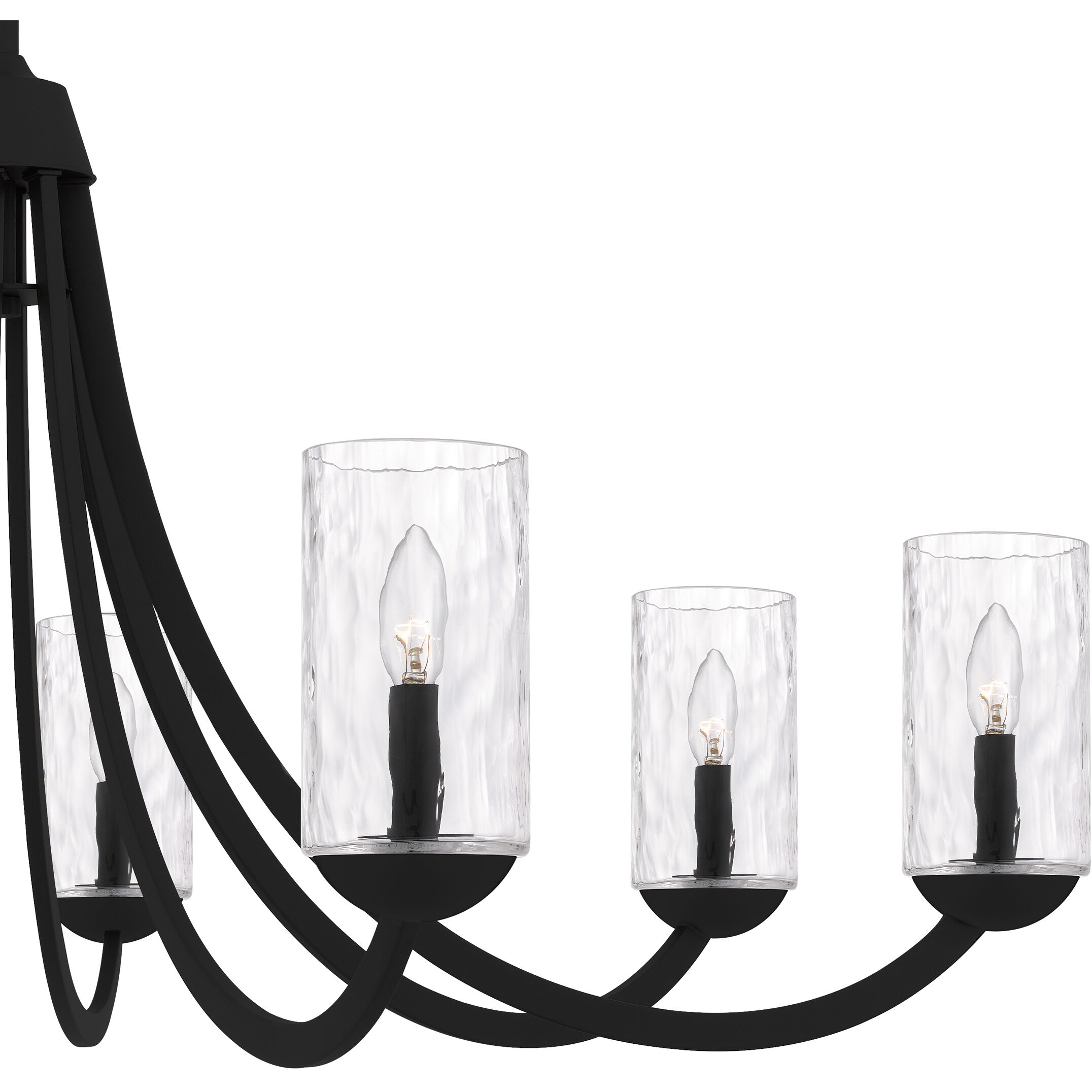 Allard 8 Light 45 inch Matte Black Chandelier Ceiling Light