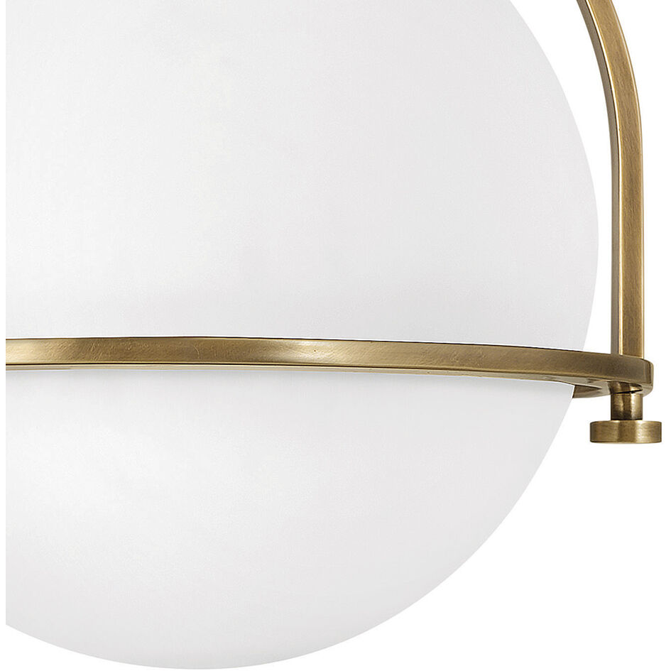 Somerset 1 Light 11.5 inch Heritage Brass Indoor Semi-Flush Mount Ceiling Light
