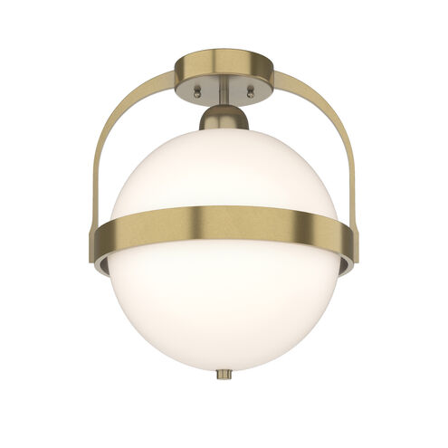 Atlas 1 Light 13.9 inch Modern Brass Semi-Flush Ceiling Light