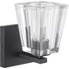 Valentin 1 Light 6 inch Matte Black Vanity Light Wall Light