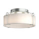 Bow 4 Light 19.6 inch Vintage Platinum Semi-Flush Ceiling Light in Opal, Large
