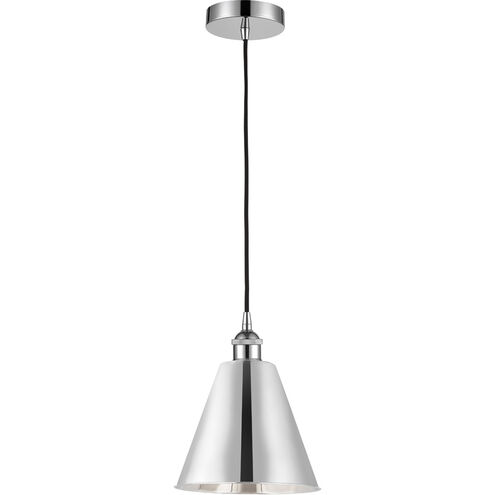 Edison Cone 1 Light 8 inch Polished Chrome Mini Pendant Ceiling Light