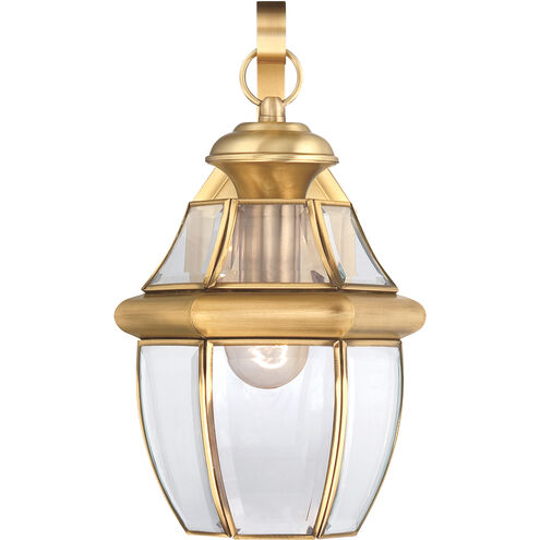 Newbury 1 Light 14 inch Polished Brass Outdoor Wall Lantern