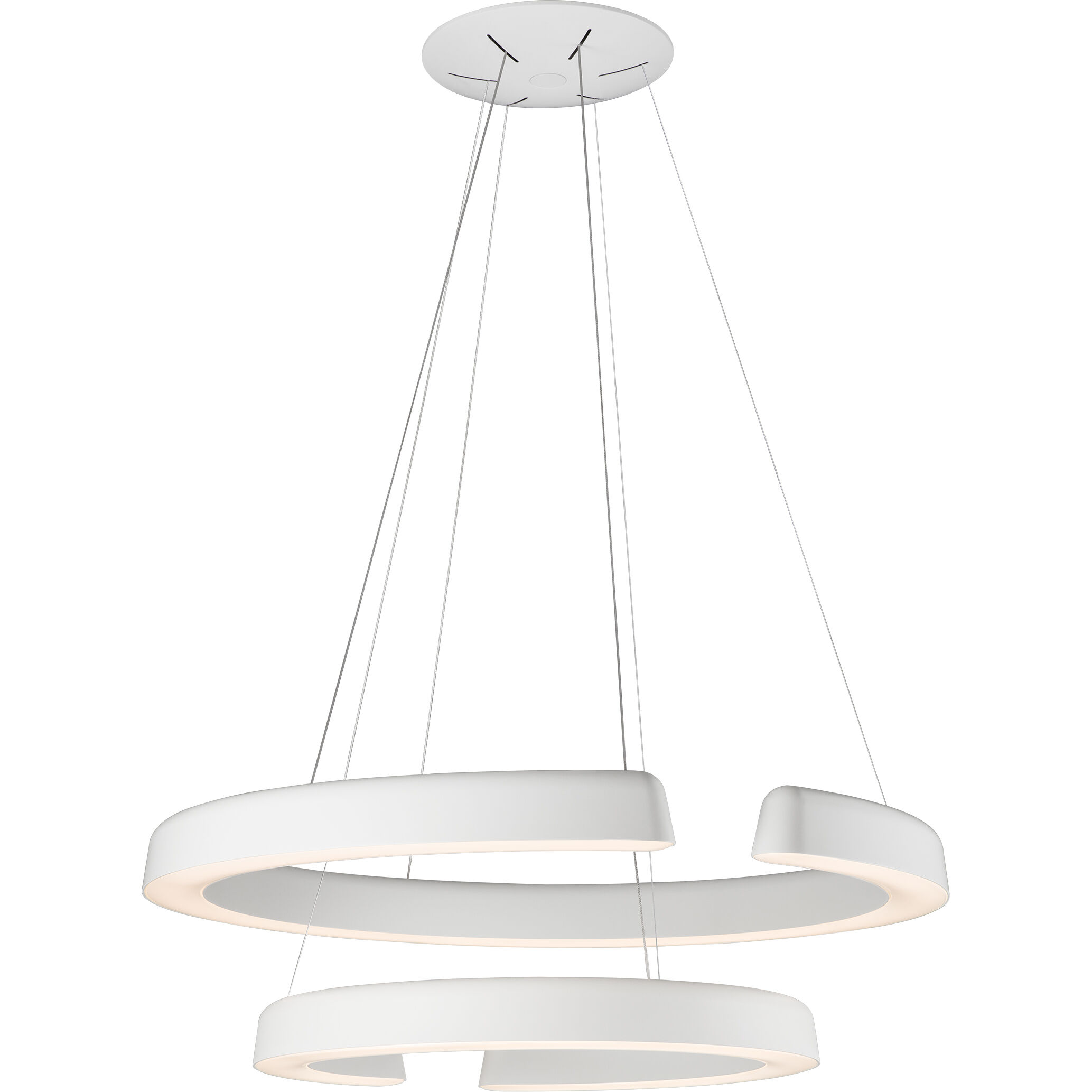 Enso 2 Light 34 inch Matte White Pendant Ceiling Light