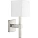 Metro 1 Light 6 inch Brushed Nickel Wall Sconce Wall Light, Design Series