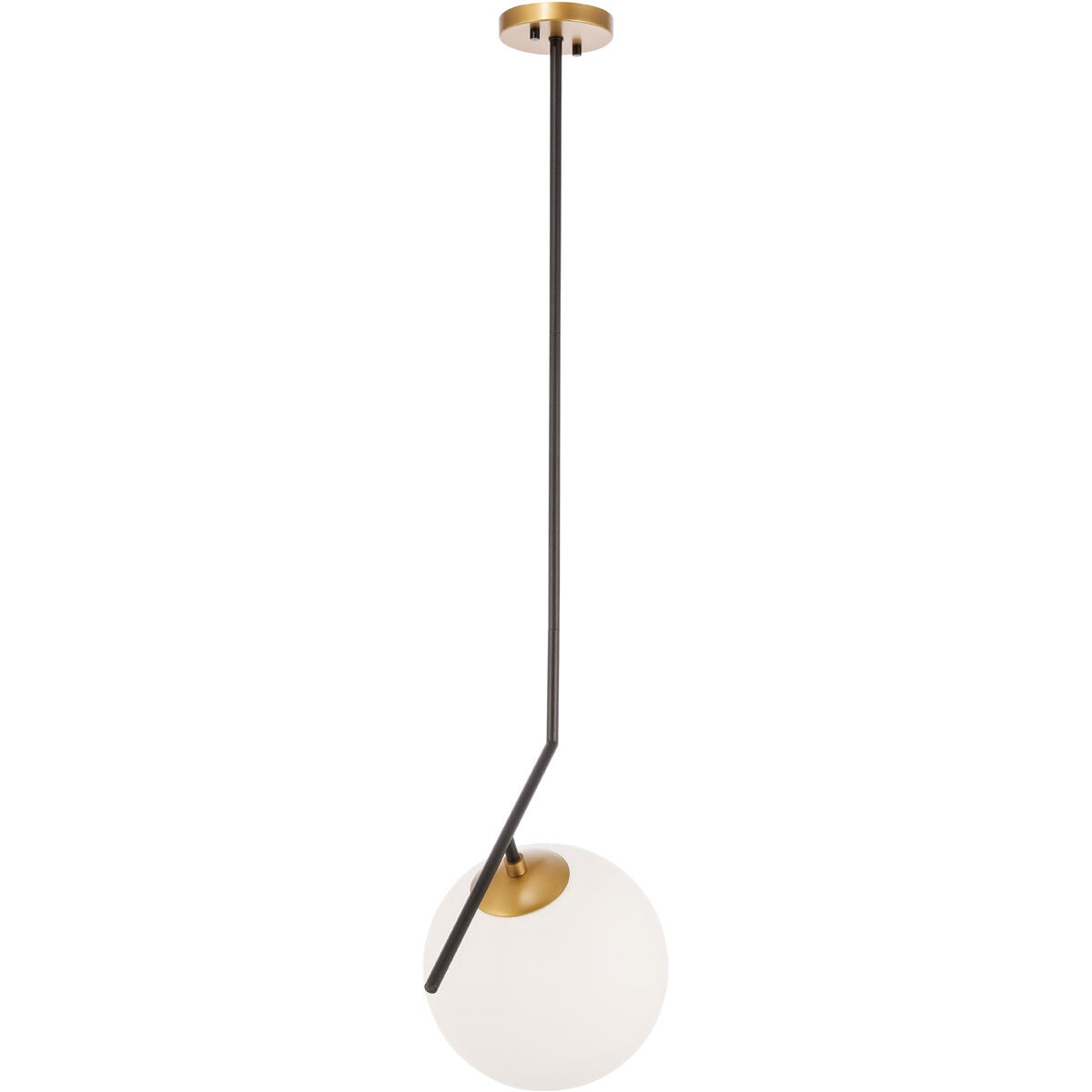 Ryland 1 Light 16 inch Black and Brass Pendant Ceiling Light