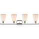 Ballston Ellery LED 36 inch Polished Nickel Bath Vanity Light Wall Light in White Glass, Ballston