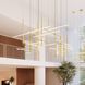 Labyrinth LED 88.75 inch Brass Chandelier Ceiling Light