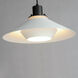 Oslo 1 Light 16 inch Black/White Single Pendant Ceiling Light