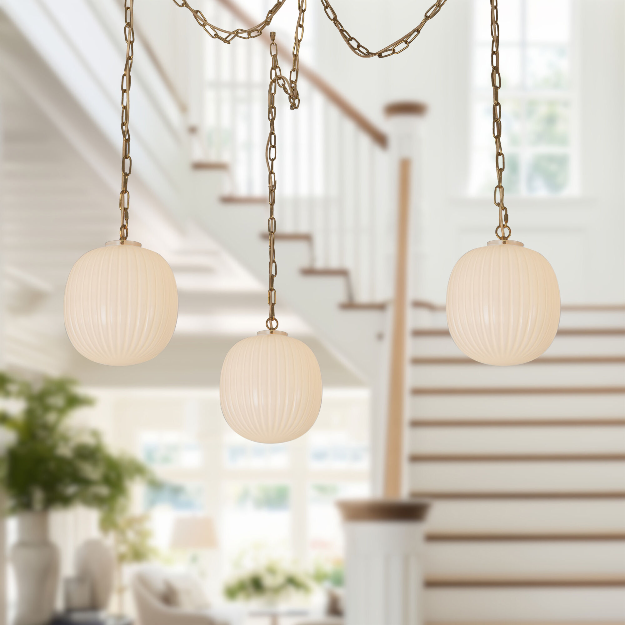 Alora Mood Cherise Multi Pendant Ceiling Light in Brushed Gold