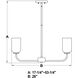 Shelby LED 26 inch Natural Brass Chandelier Ceiling Light