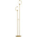 Pluto 68.1 inch 60 watt Modern Brass Floor Lamp Portable Light in Opal