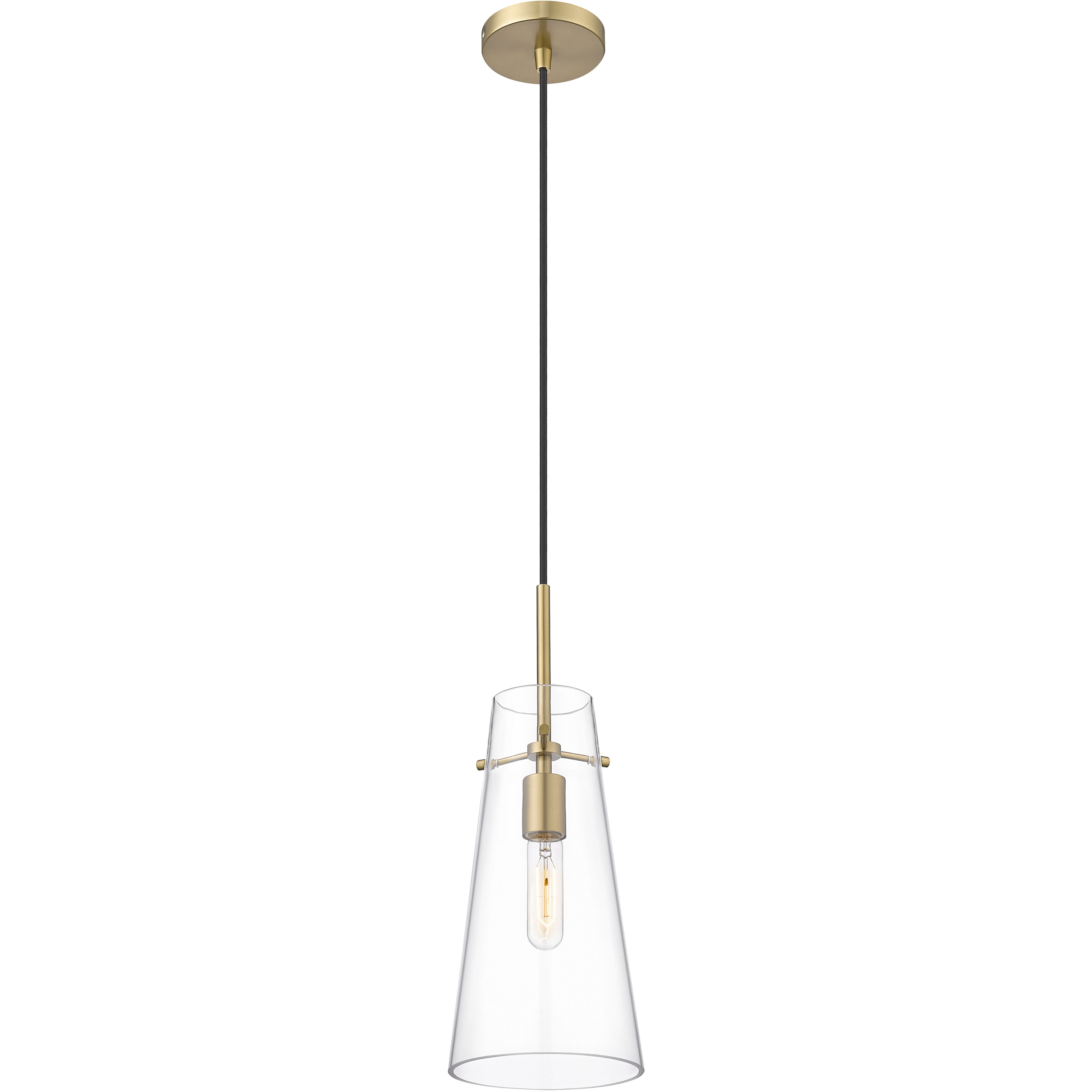 Kira 1 Light 6.5 inch Modern Gold Pendant Ceiling Light