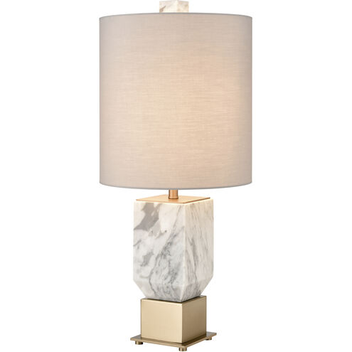 Touchstone 27 inch 150.00 watt White with Gold Table Lamp Portable Light