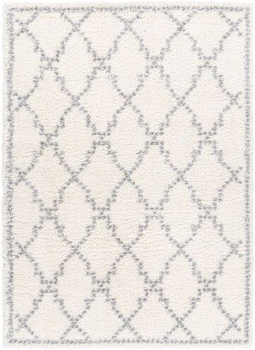 Deluxe Shag 108 X 79 inch Off-White Rug in 7 x 9, Rectangle