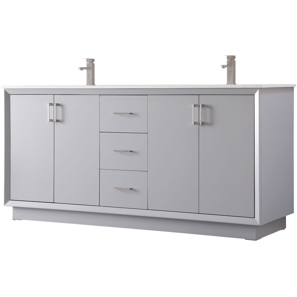 Hayes 72 X 22 X 35 inch Grey Vanity Sink Set