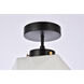 Lawrence 1 Light 10 inch Black Flush Mount Ceiling Light