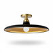 Quentin 1 Light 18 inch Matte Black and Aged Brass Semi Flush Mount Ceiling Light