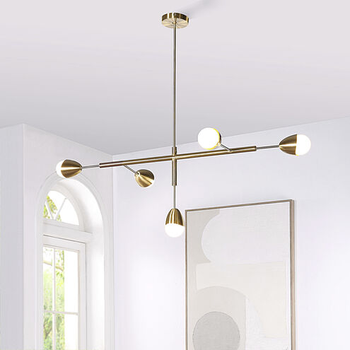Naura LED 25 inch Satin Brass Pendant Ceiling Light
