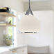 Alora Mood Hazel 1 Light 14.13 inch Chrome Pendant Ceiling Light in Matte Opal Glass