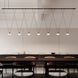 Suspenders LED 97 inch Satin Black Suspension Ceiling Light